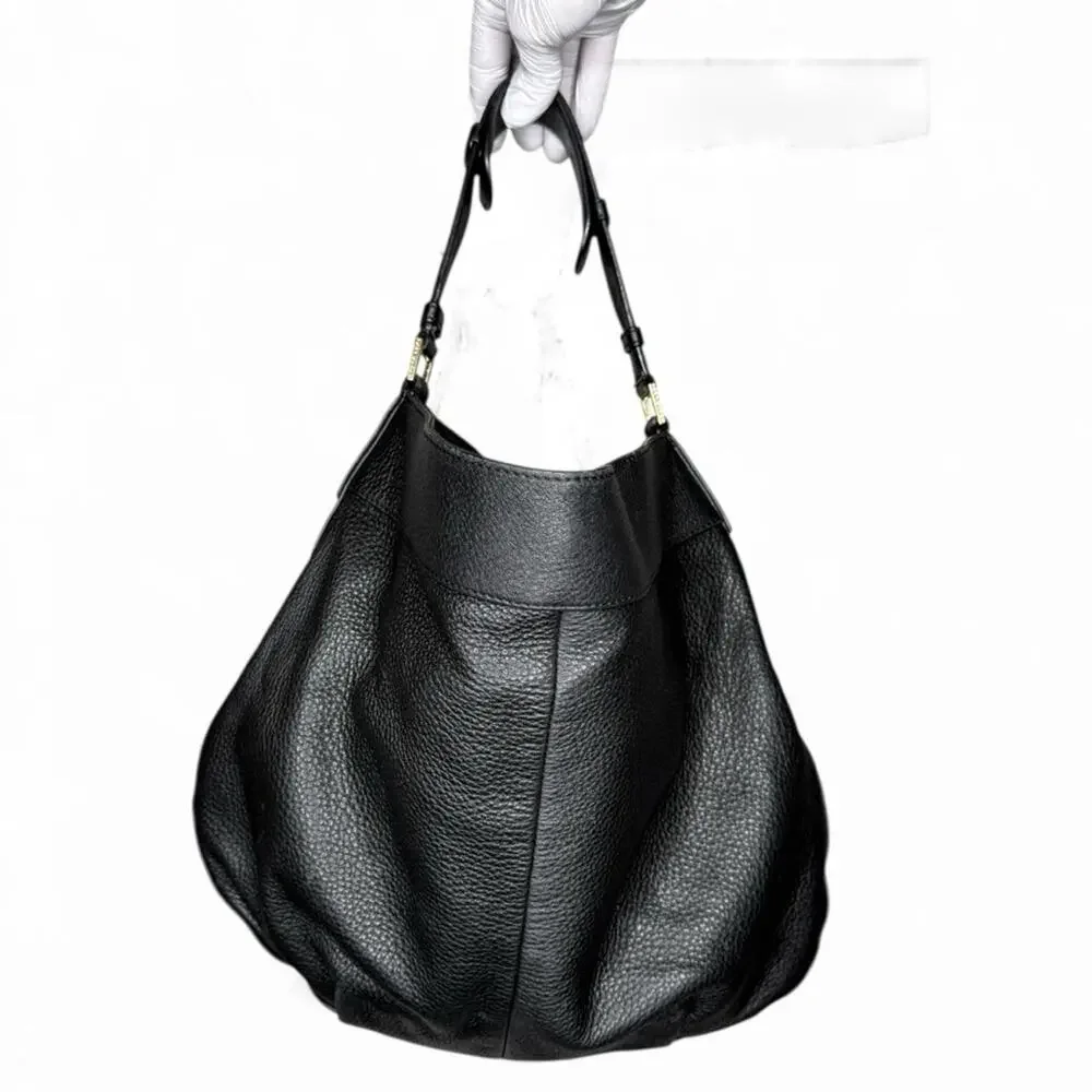 Soft Slouchy Black Leather Hobo Bag | Quiet Luxury Minimalist Shoulder Bag